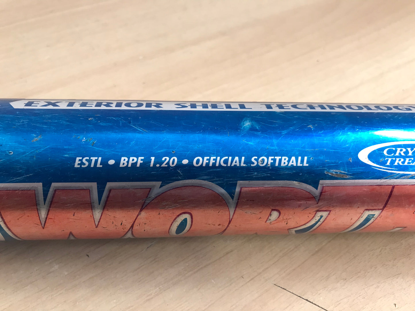 Baseball Bat 34 inch Worth EST  Softball Blue Steel