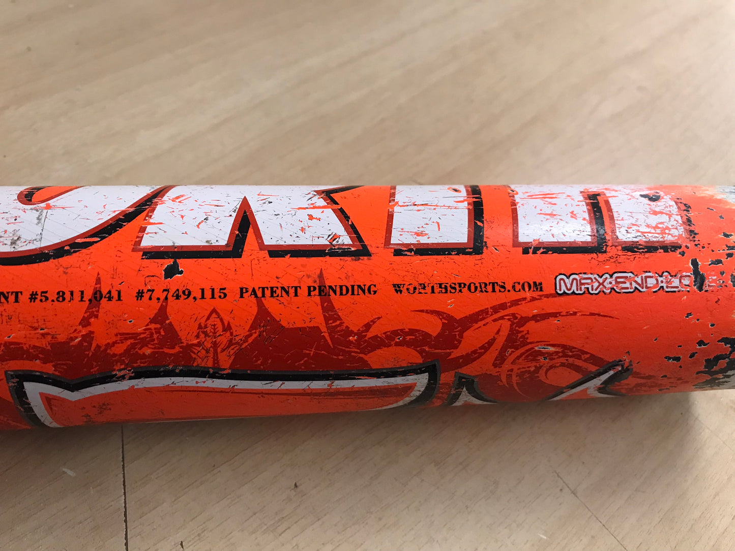 Baseball Bat 34 inch Worth Resmondo Softball Orange Black White Minor Wear