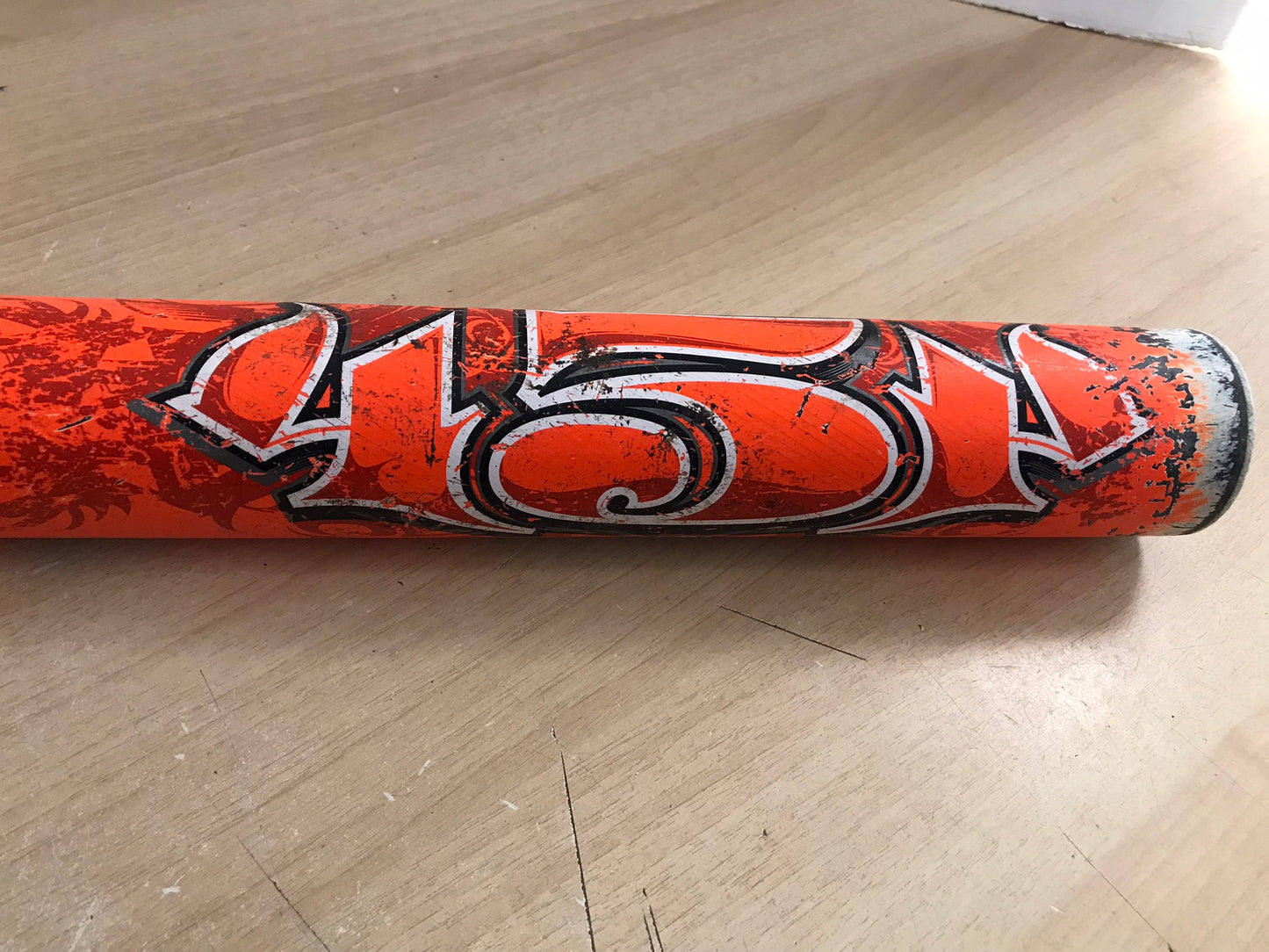 Baseball Bat 34 inch Worth Resmondo Softball Orange Black White Minor Wear