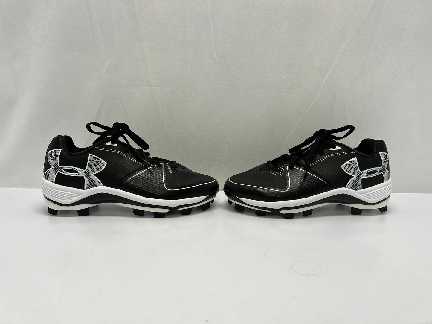 Baseball Shoes Cleats Men's Size 7.5 Under Armour Black White As New