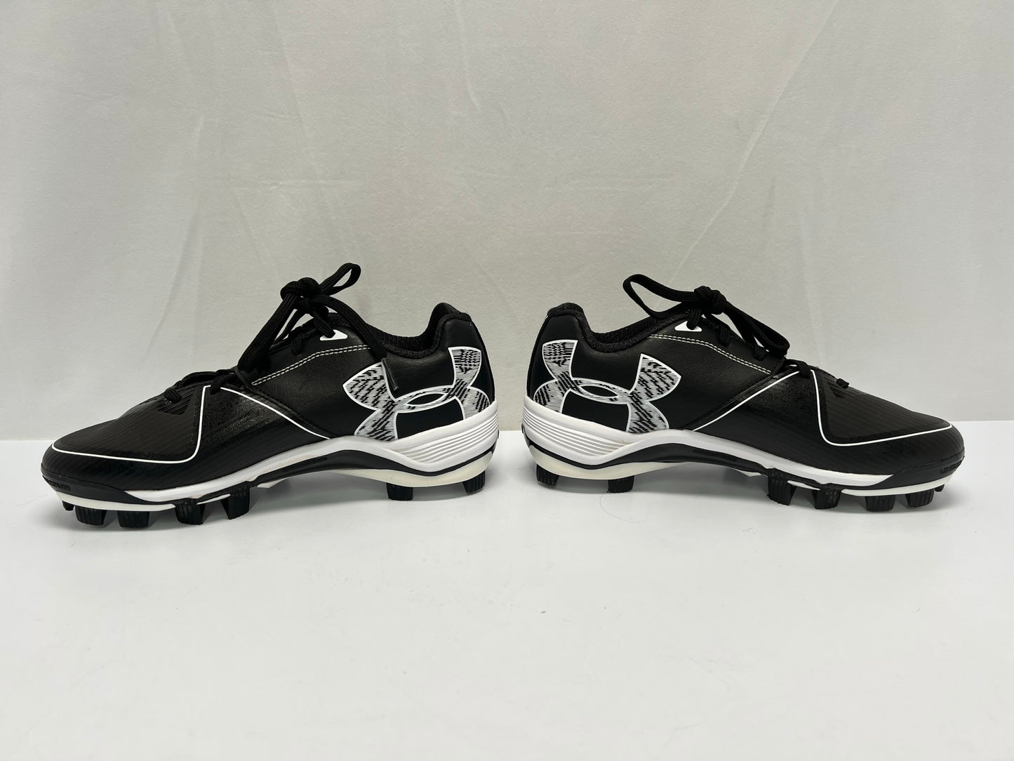 Baseball Shoes Cleats Men's Size 7.5 Under Armour Black White As New