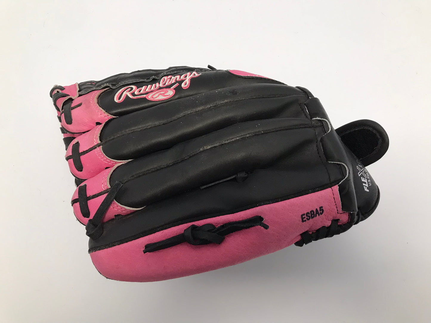 Baseball Glove 12.5 inch Rawlings Fast Pitch Leather Pink Black Fits On Left Hand New Demo Model