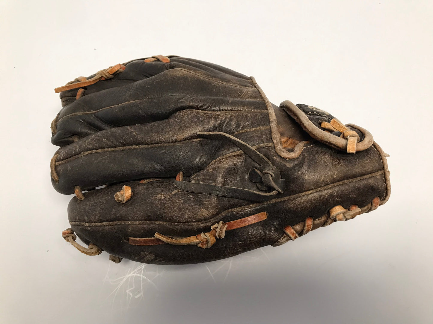 Baseball Glove Adult Size 11.5 Cooper Vintage Heavy All Leather Brown Fits On Left Hand