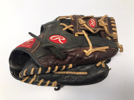 Baseball Glove Adult Size 11.5 Rawlings Gold Glove Leather Black Brown Fits Left Hand Outstanding Quality