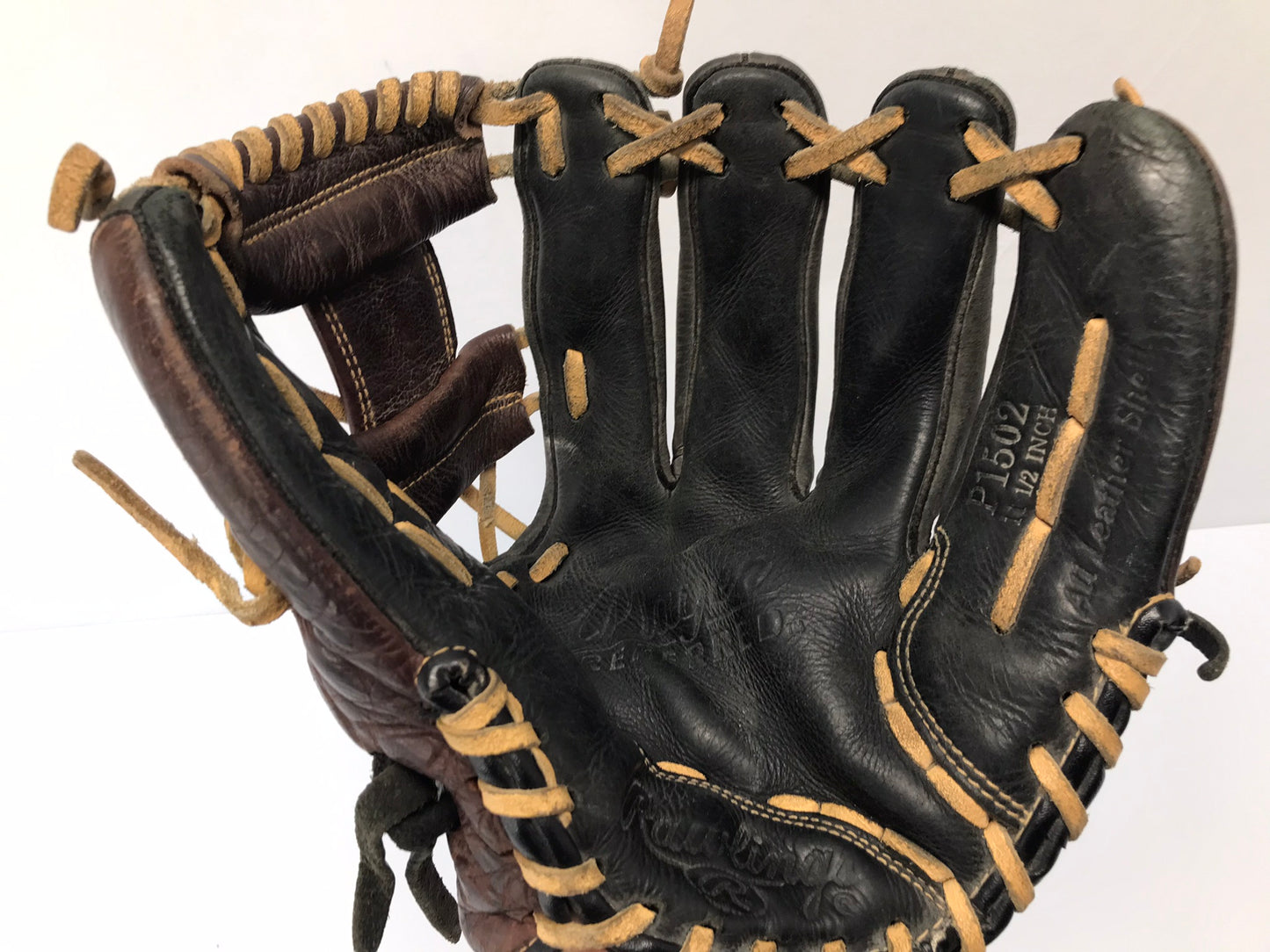 Baseball Glove Adult Size 11.5 Rawlings Gold Glove Leather Black Brown Fits Left Hand Outstanding Quality