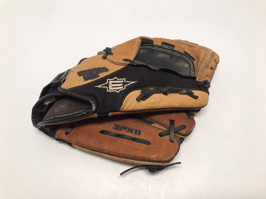 Baseball Glove Adult Size 11 inch  Easton Brown Black Soft Leather Fits on Left Hand
