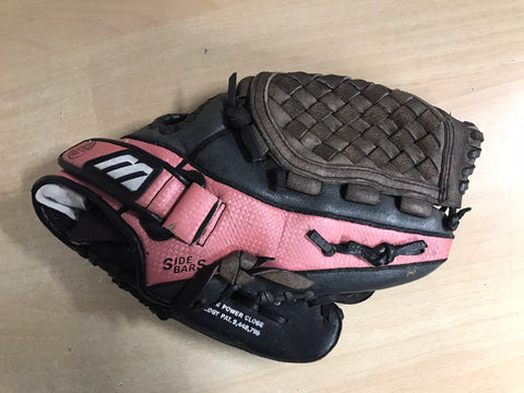 Baseball Glove Adult Size 11 inch Mizuno Black Pink Leather Fits on Left Hand