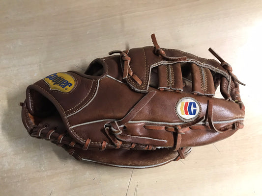Baseball Glove Adult Size 12.5 inch Cooper Brown Leather Fits on Left Hand
