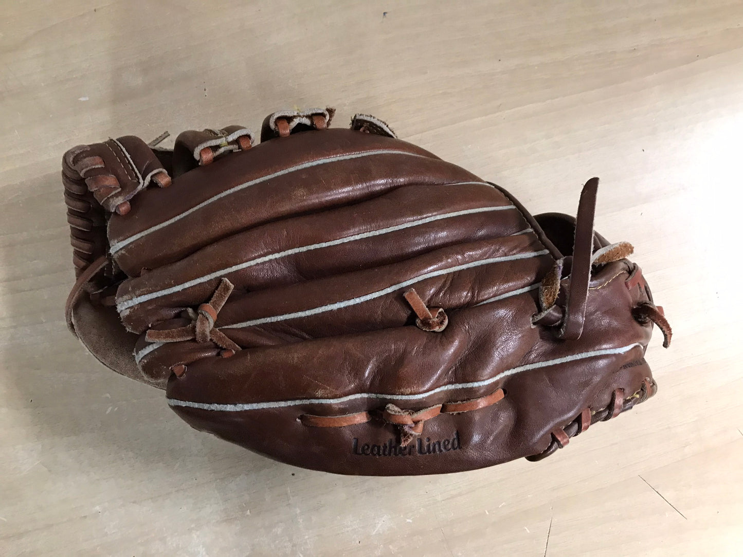 Baseball Glove Adult Size 12.5 inch Cooper Brown Leather Fits on Left Hand