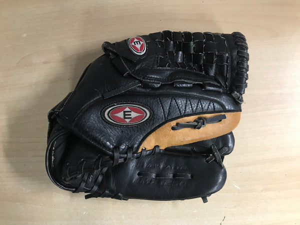 Baseball Glove Adult Size 12.5 inch Easton Black Brown Leather Fits on LEFT Hand