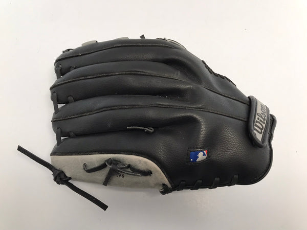 Baseball Glove Adult Size 12.5 inch Wilson Leather Fits On Left Hand Black Grey New Demo Model
