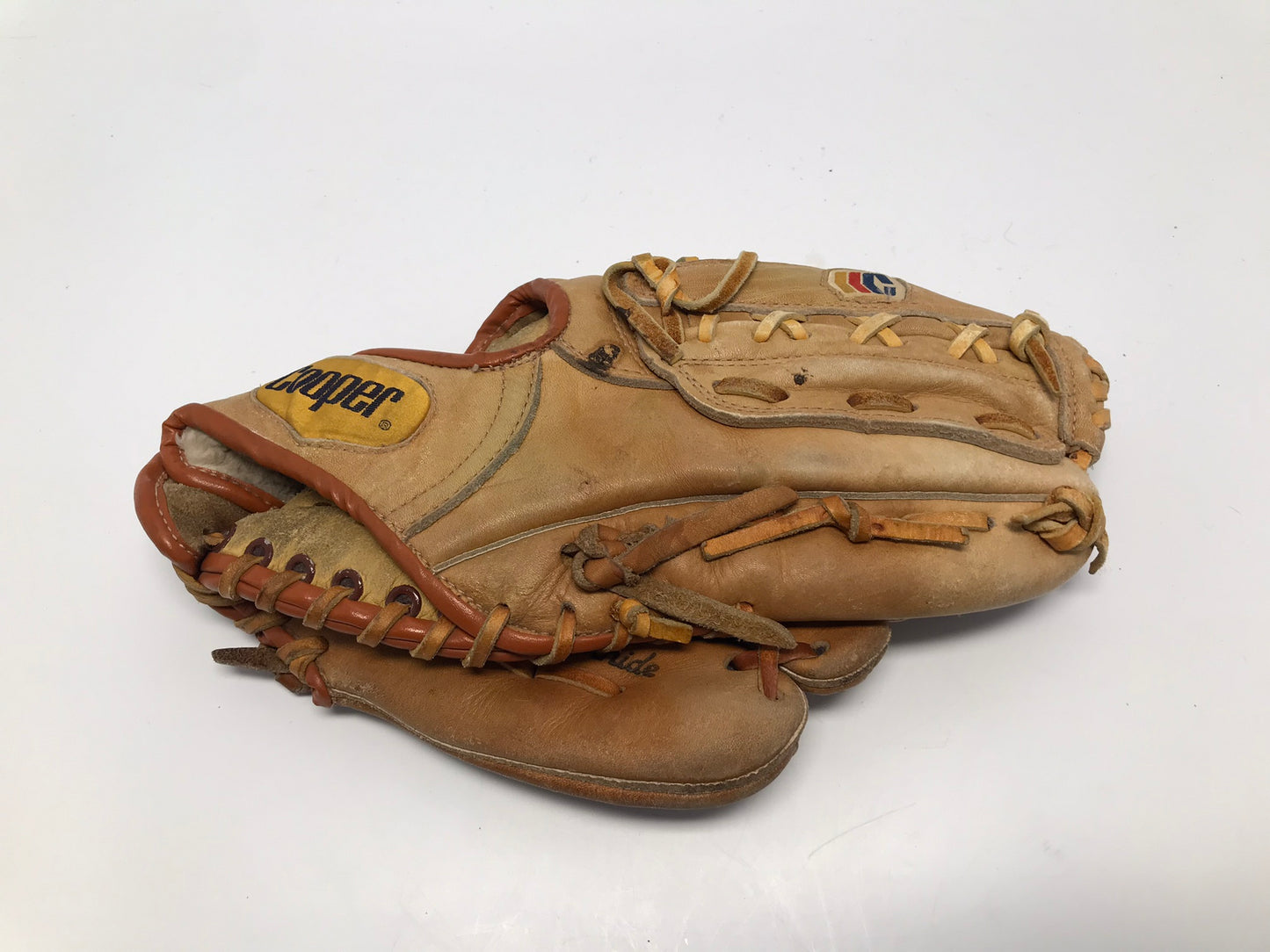 Baseball Glove Adult Size 12 inch Cooper Vintage Brown  Leather Fits on Left Hand