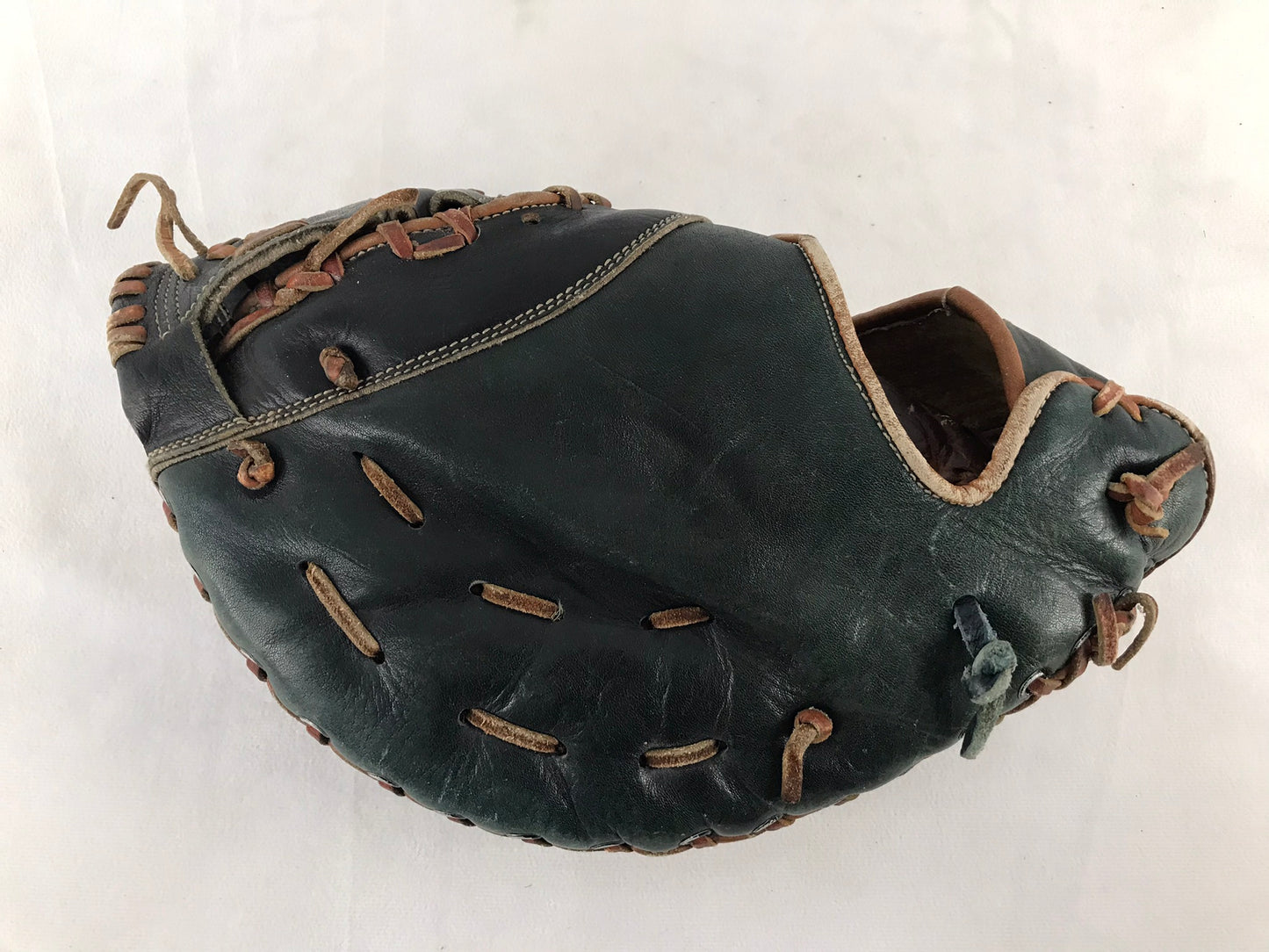 Baseball Glove Adult Size 12 inch First Basemen Cooper Black Diamond Vintage Green Leather Very RARE Outstanding Quality