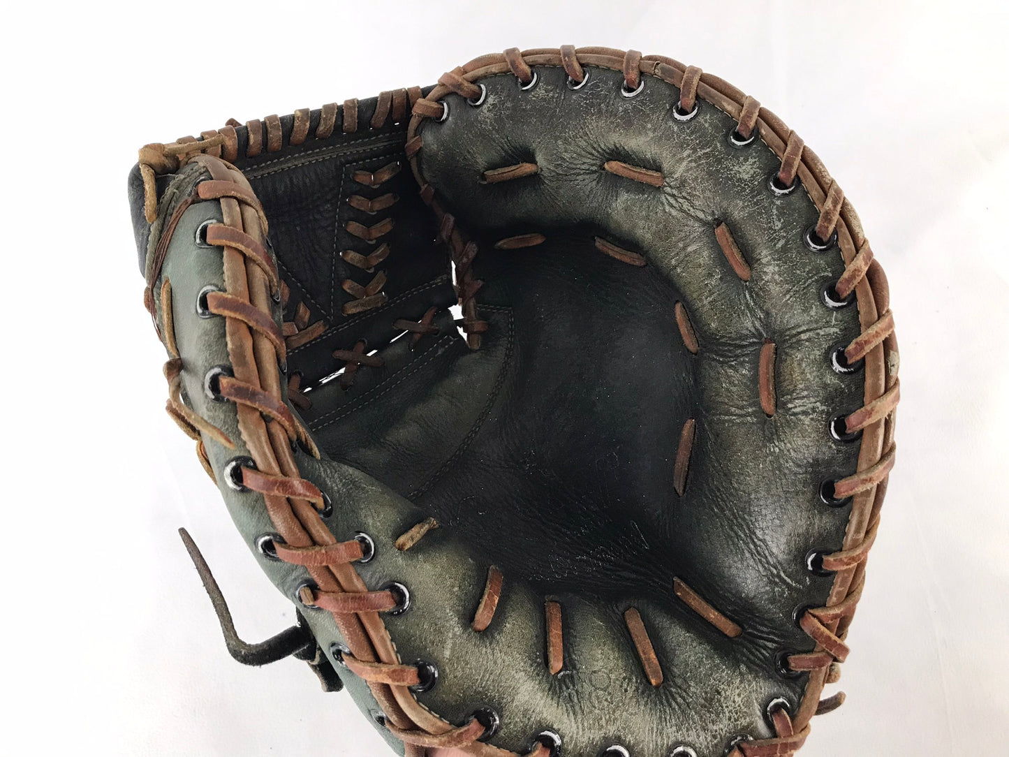 Baseball Glove Adult Size 12 inch First Basemen Cooper Black Diamond Vintage Green Leather Very RARE Outstanding Quality