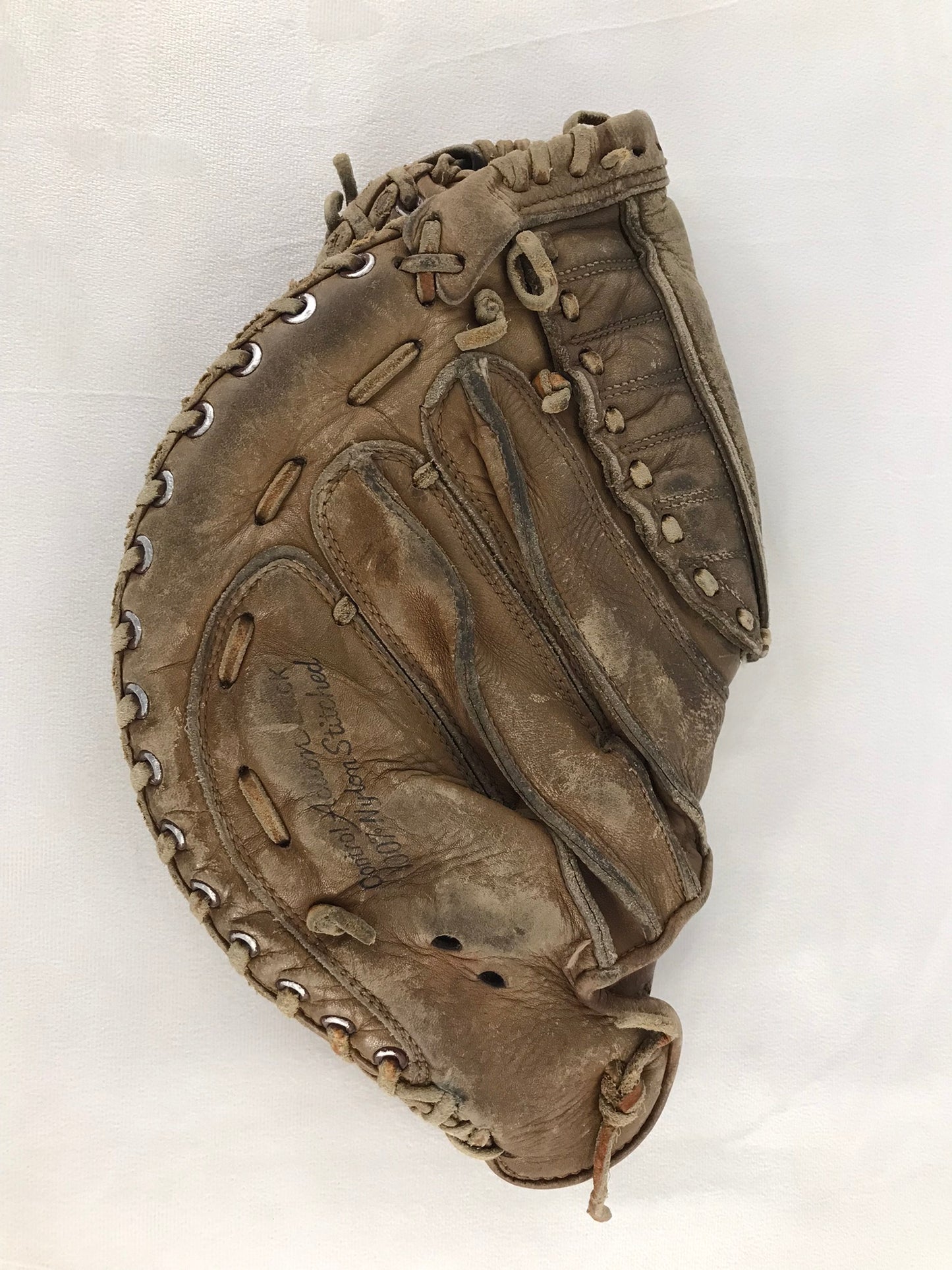 Baseball Glove Adult Size 12 inch First Basemen Spalding Vintage Soft Tan Leather Fits on Left Hand