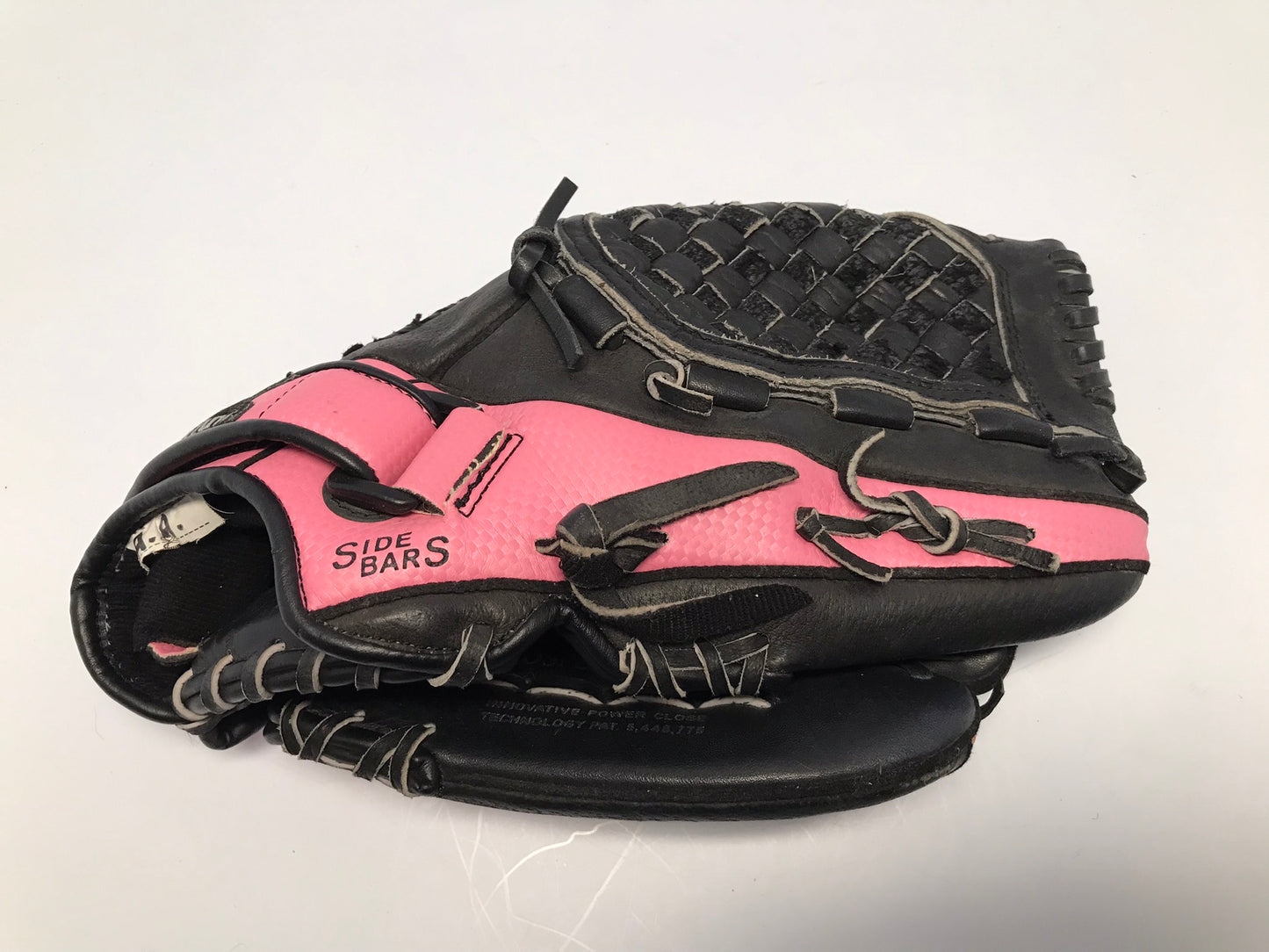 Baseball Glove Adult Size 12 inch Mizuno Black Pink Leather Fits Left Hand As New
