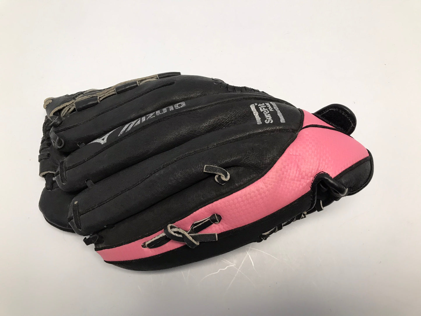 Baseball Glove Adult Size 12 inch Mizuno Black Pink Leather Fits Left Hand As New