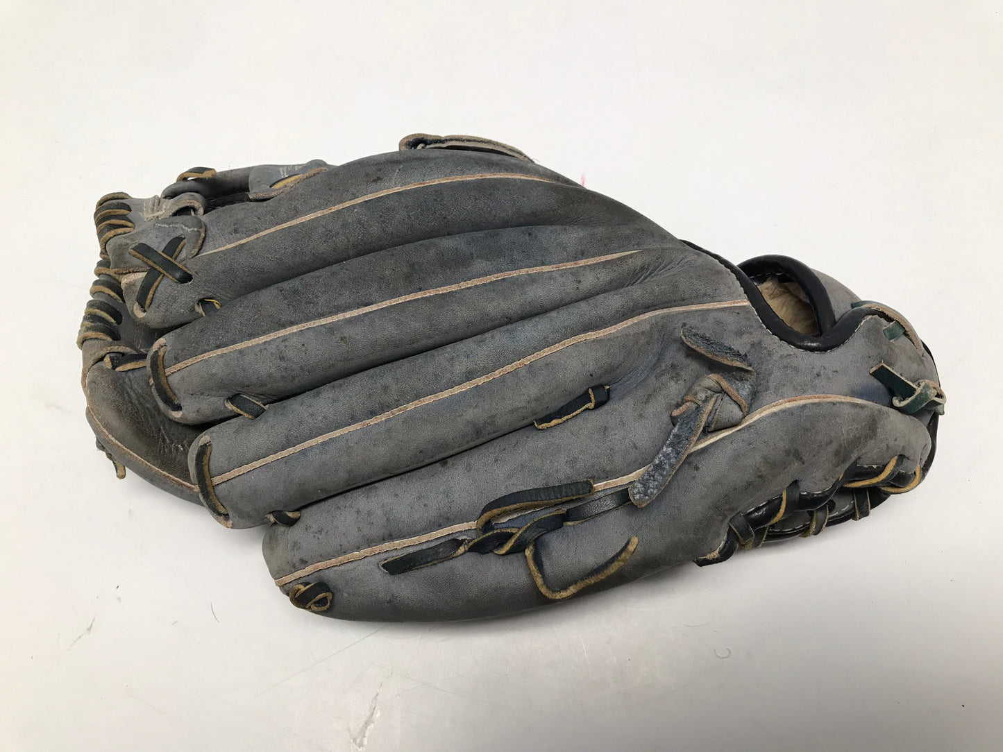 Baseball Glove Adult Size 12 inch Spalding Blue Leather Fits Left Hand Minor Wear