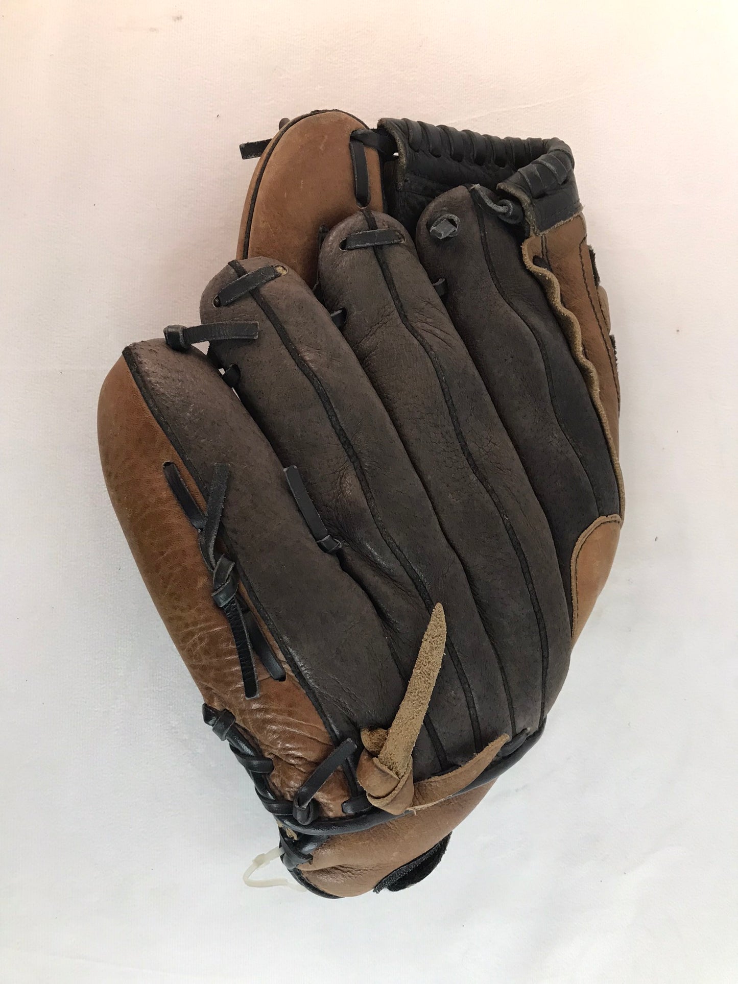 Baseball Glove Adult Size 13  inch Miken Soft Leather Black Brown Fits on Left Hand Outstanding Quality