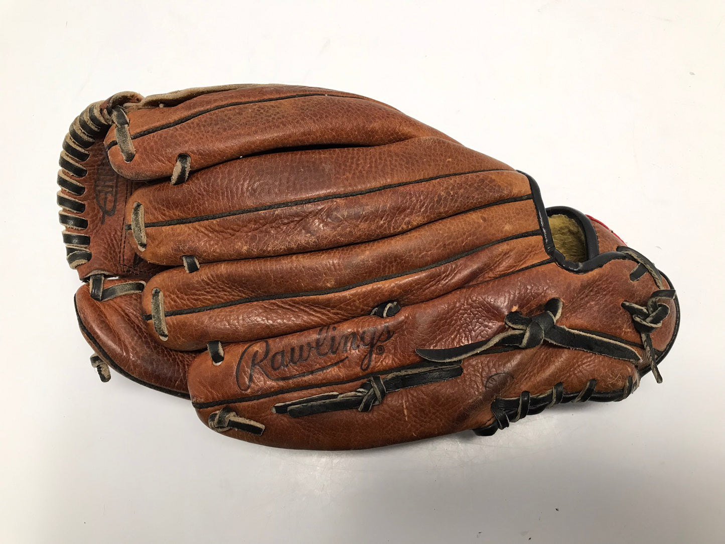 Baseball Glove Adult Size 13 inch Rawlings Premium Brown Leather Fits Left Hand