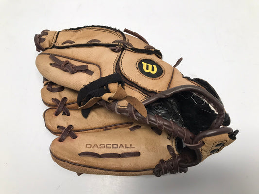 Baseball Glove Child Size 10.5 inch Wilson Brown Leather Fits RIGHT hand