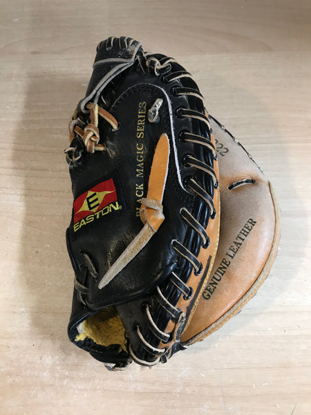 Baseball Glove Child Size 33 inch Youth Back Catchers Soft Leather Easton Fits On Left Hand Excellent