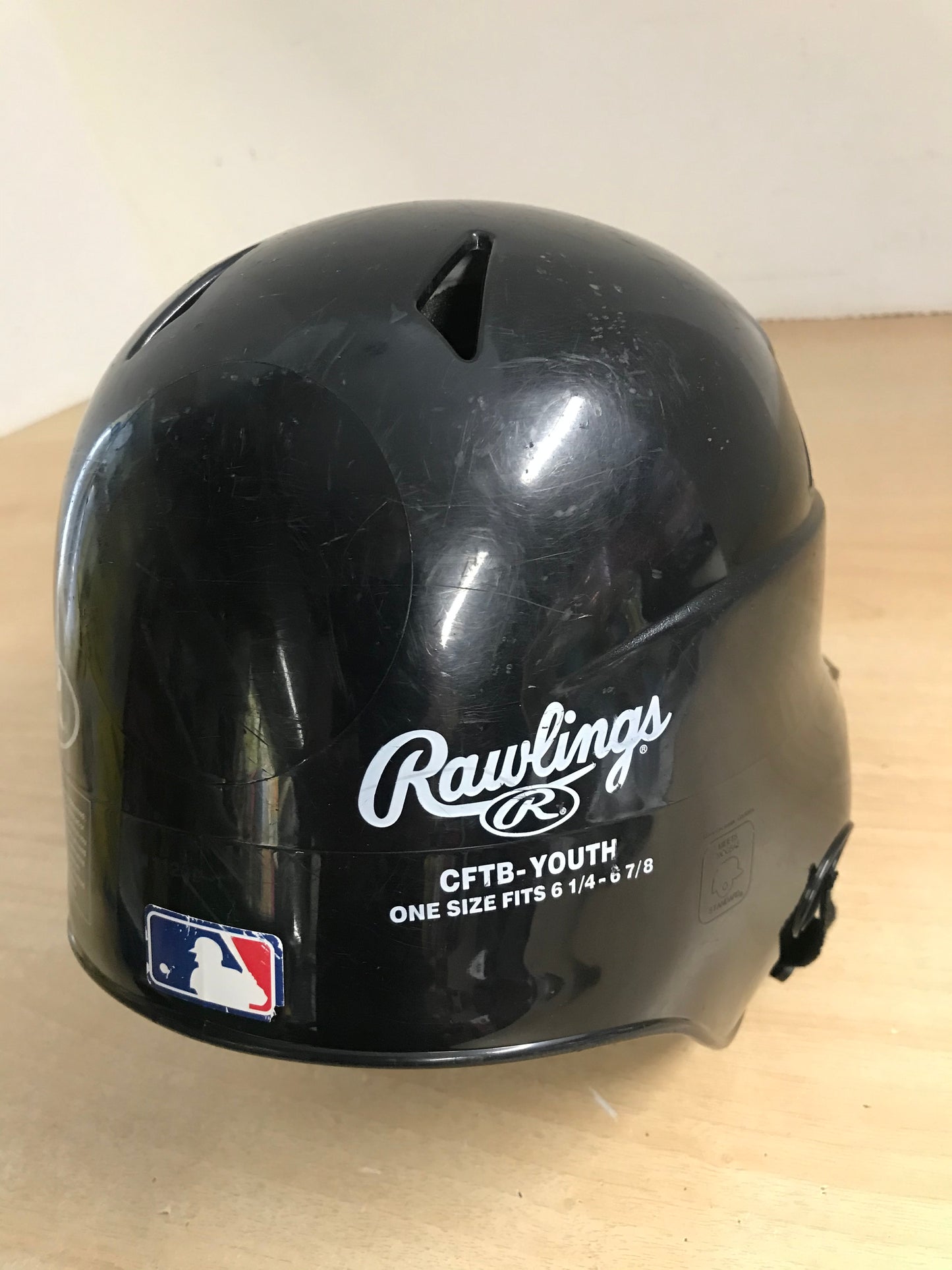 Baseball Helmet Child Size 6.25 - 6.78 Rawling Black Age 4-6