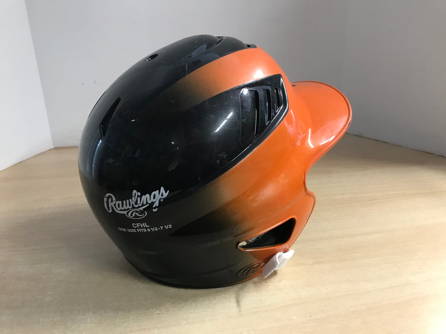 Baseball Helmet Child Size 6.5-7.5  Youth Rawling Black Orange
