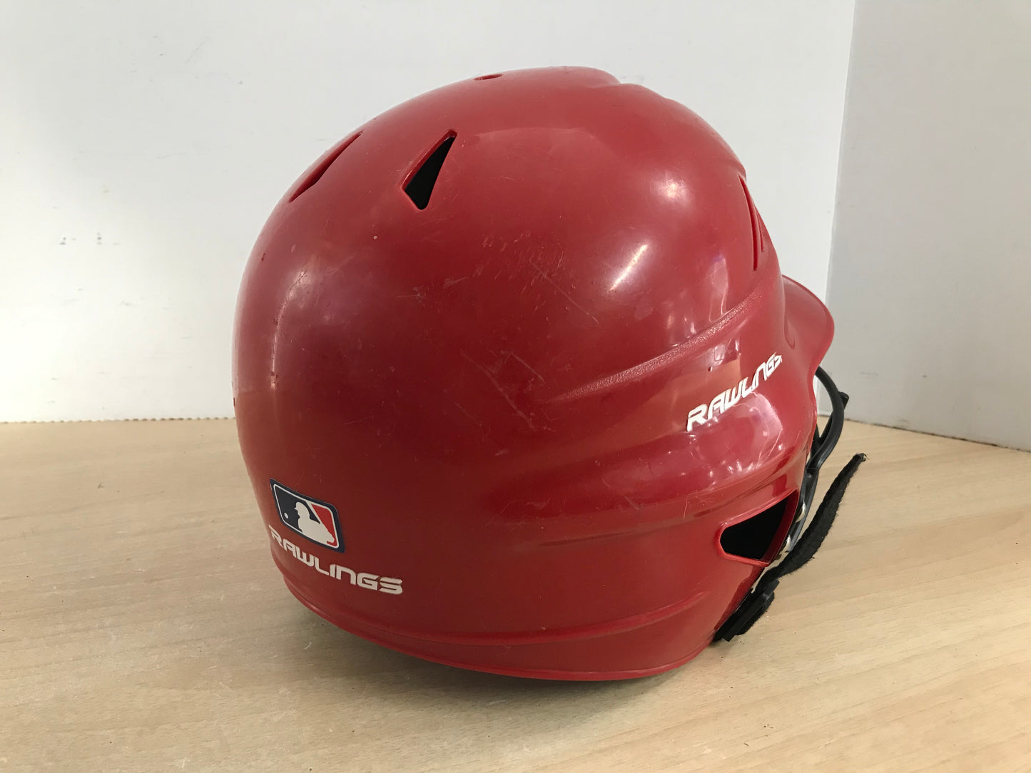 Baseball Helmet Child Size 6.5-7.5 inch Rawlings With Cage Red Black