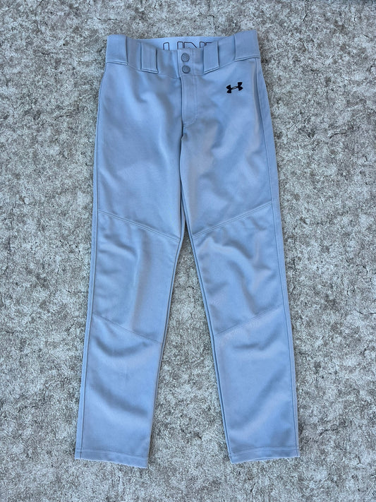 Baseball Pants Child Size Medium 8-10 Under Armour Grey Excellent