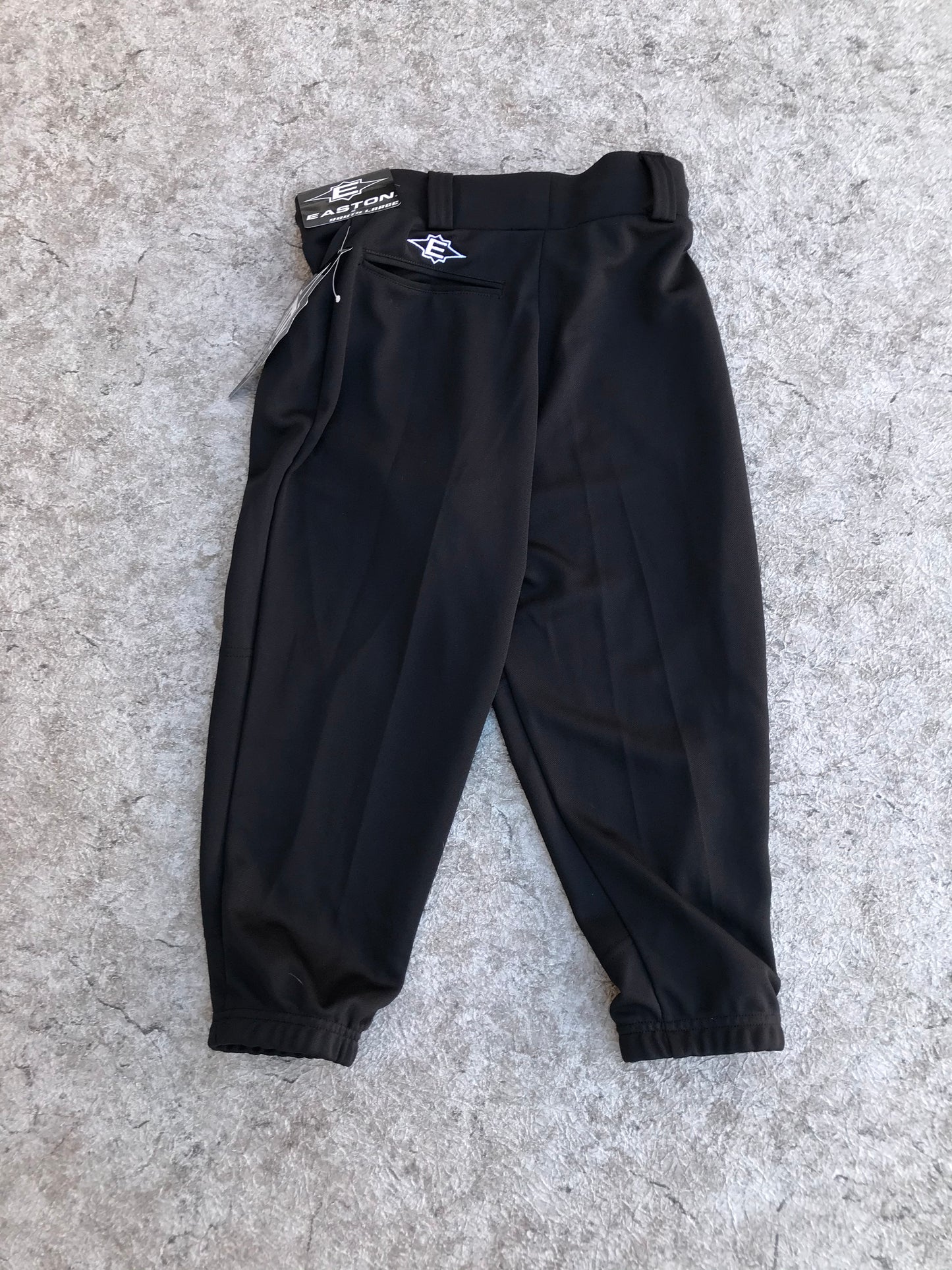 Baseball Pants Child Size Y Large 10-12 Easton Black NEW WITH TAGS