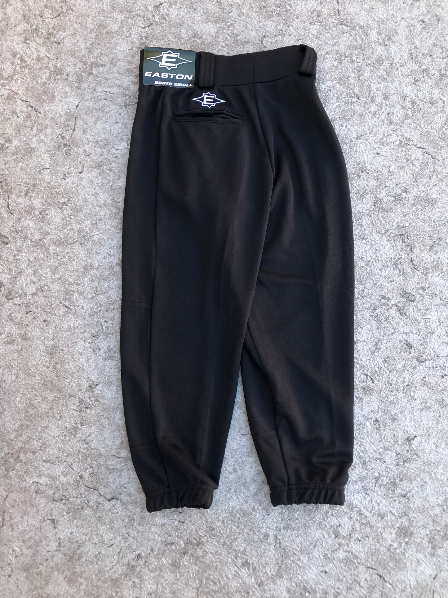 Baseball Pants Child Size Y Small 8-10 Easton Black NEW WITH TAGS