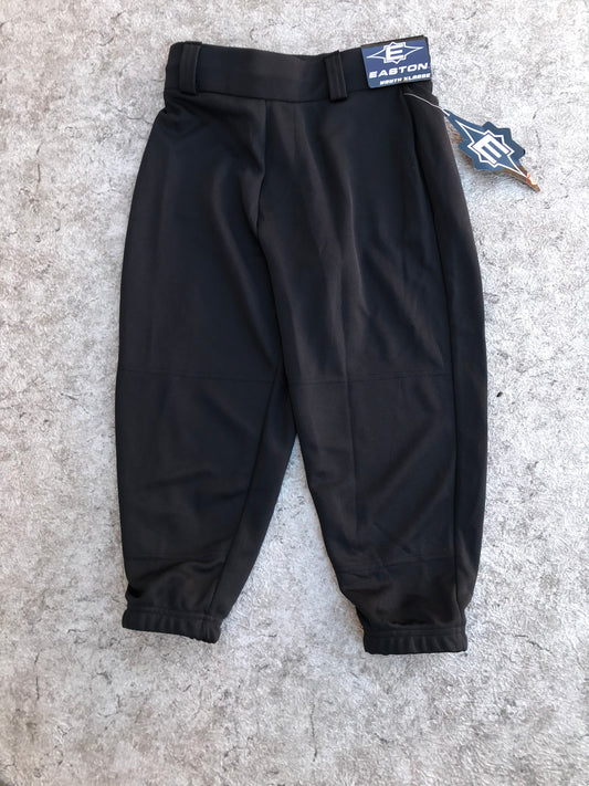 Baseball Pants Child Size Y X Large 12-14 Easton Black NEW WITH TAGS