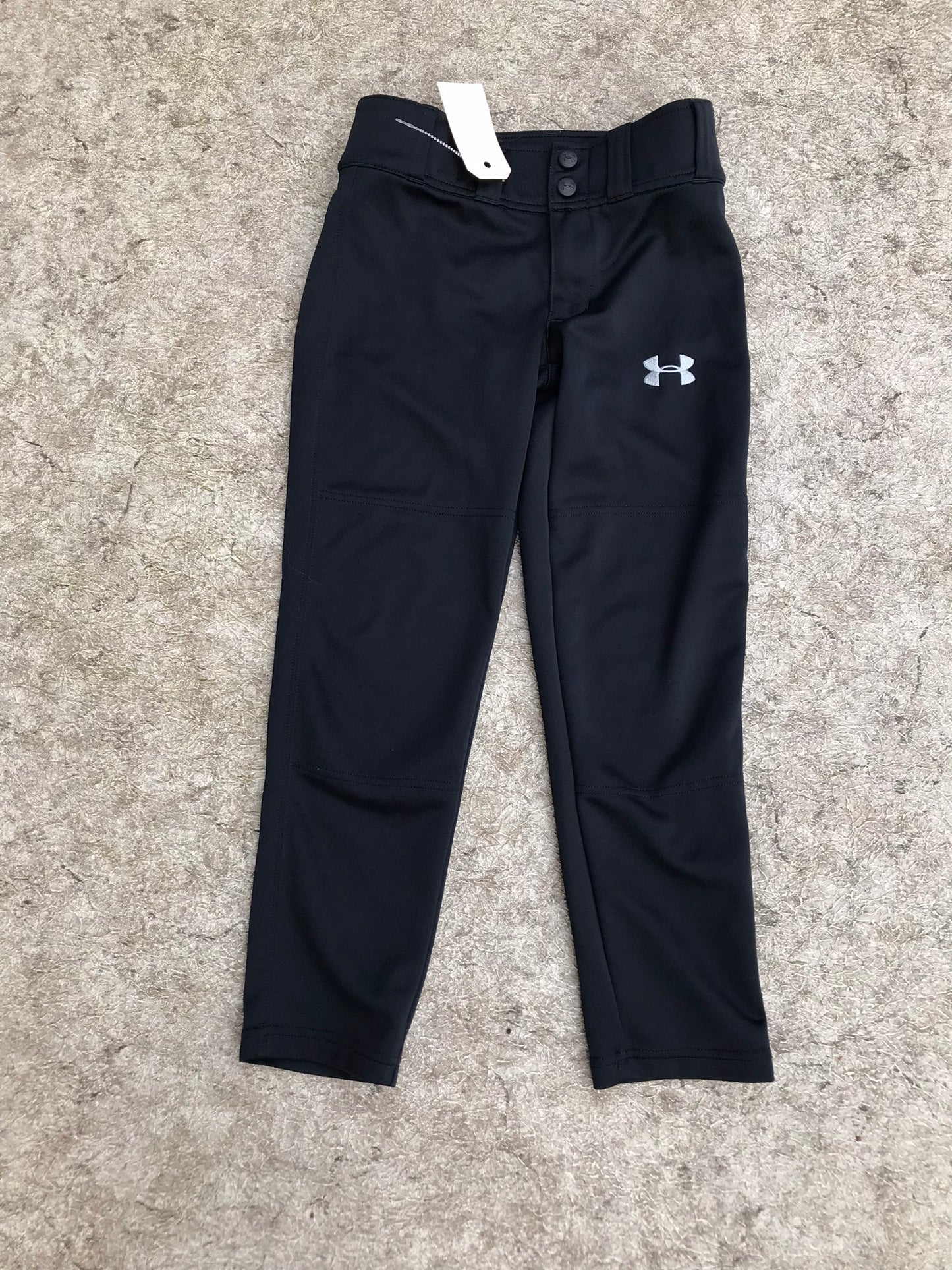 Baseball Pants Child Size Youth 6-8 Under Armour Black New Demo Model