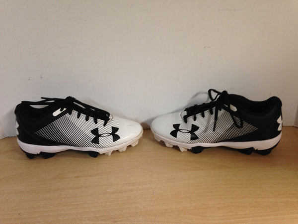Baseball Shoes Cleats Child Size 5 Under Armour Black White