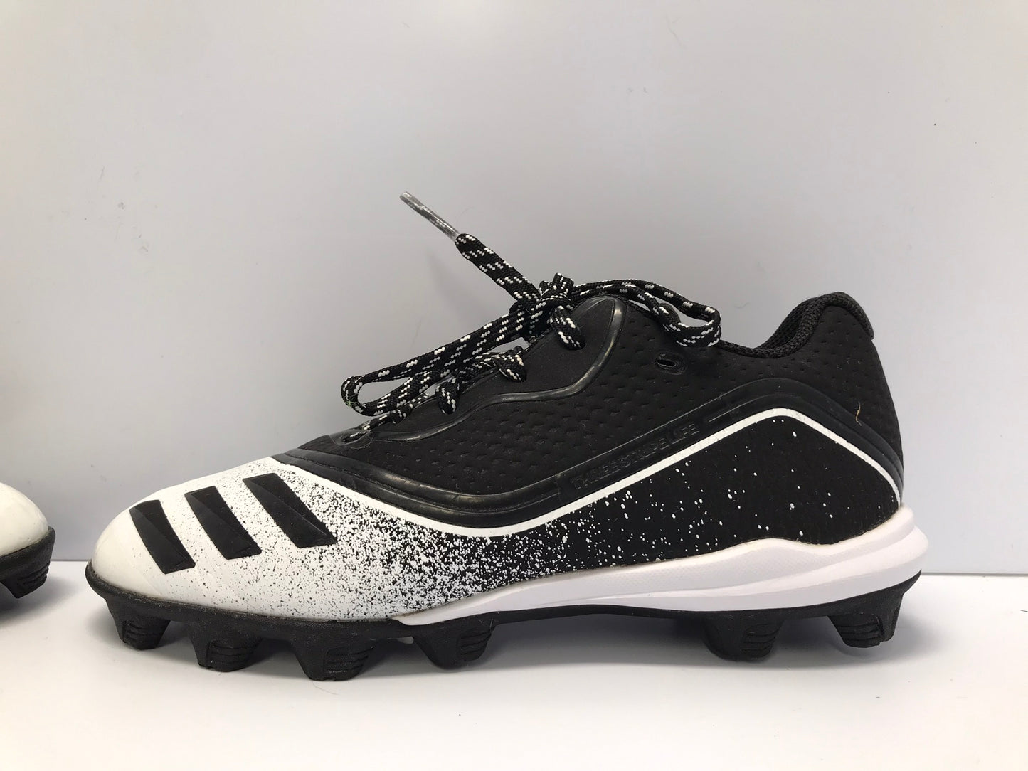 Baseball Shoes Cleats Child Size 4 Adidas Black White As New