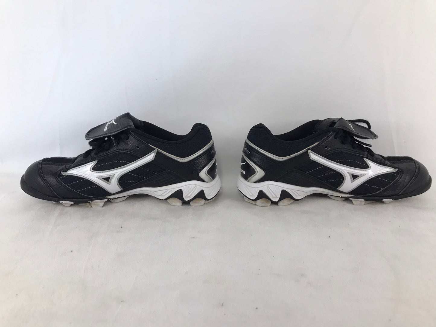 Baseball Shoes Cleats Child Size 4 Mizuno Black White