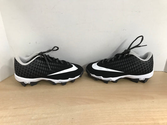 Baseball Shoes Cleats Child Size 4 Nike Vapor Black White Excellent