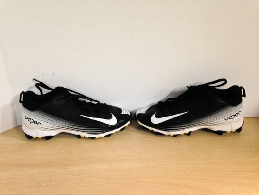 Baseball Shoes Cleats Child Size 4  Nike Vapor Black White Lime