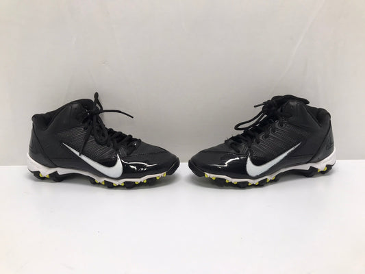 Baseball Shoes Cleats Child Size 5 Nike Shark Black White Lime