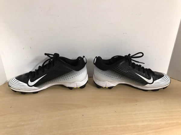 Baseball Shoes Cleats Child Size 6 Nike Vapor Youth Black White Lime Excellent