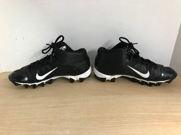 Baseball Shoes Cleats Child Size 6 Youth Nike Alpha Black White Lime Excellent