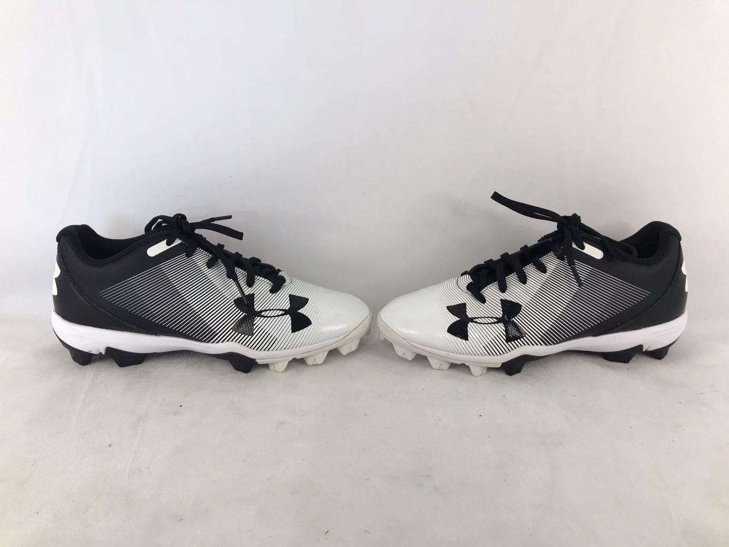 Baseball Shoes Cleats Men's Size 6.5 Under Armour Black White Excellent