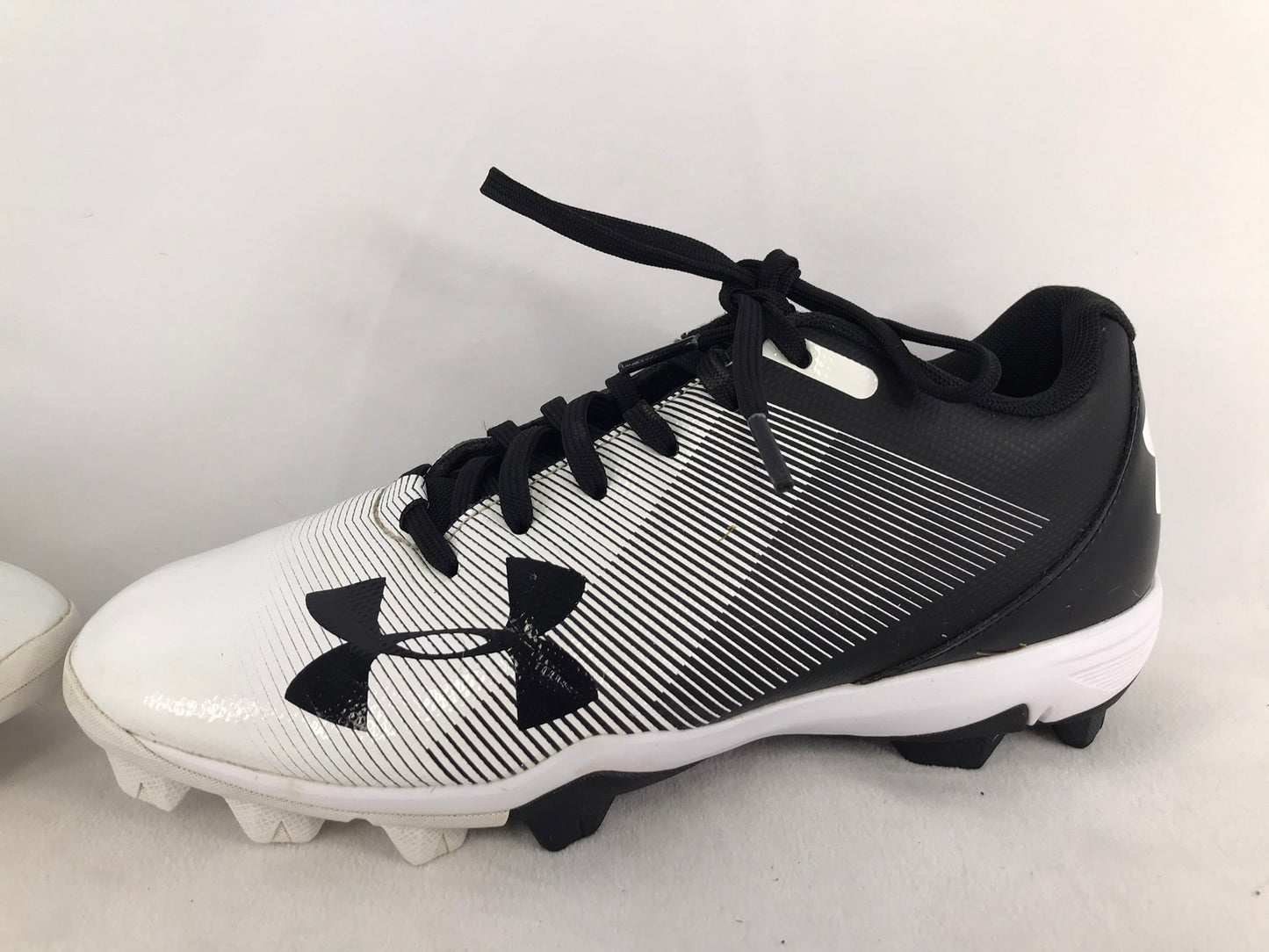 Baseball Shoes Cleats Men's Size 6.5 Under Armour Black White Excellent