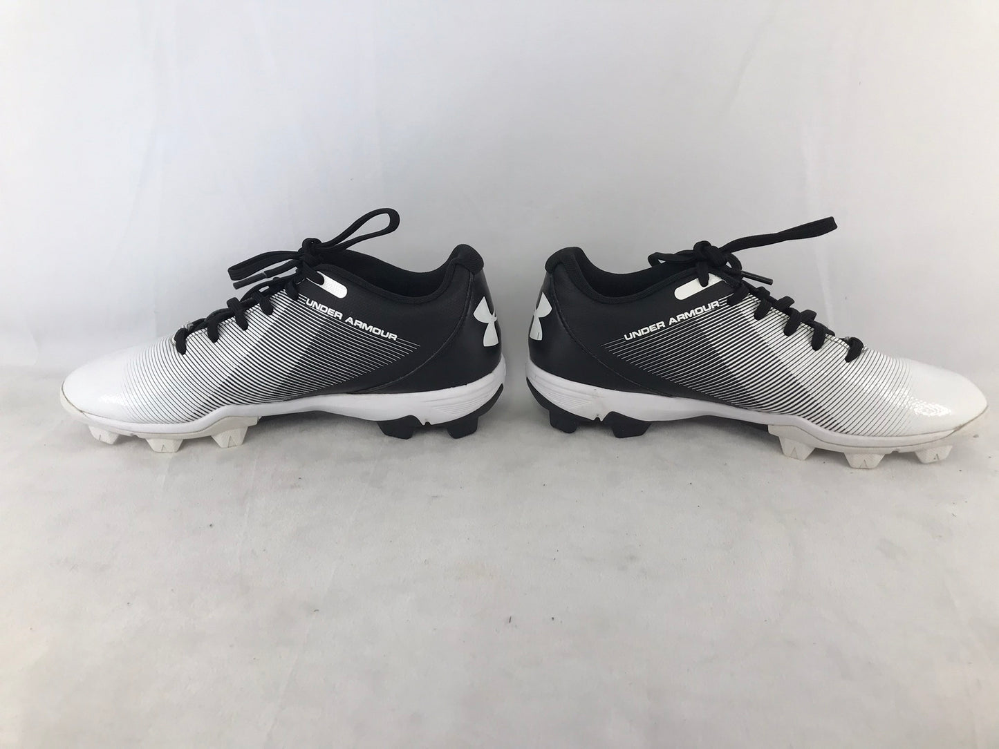 Baseball Shoes Cleats Men's Size 6.5 Under Armour Black White Excellent