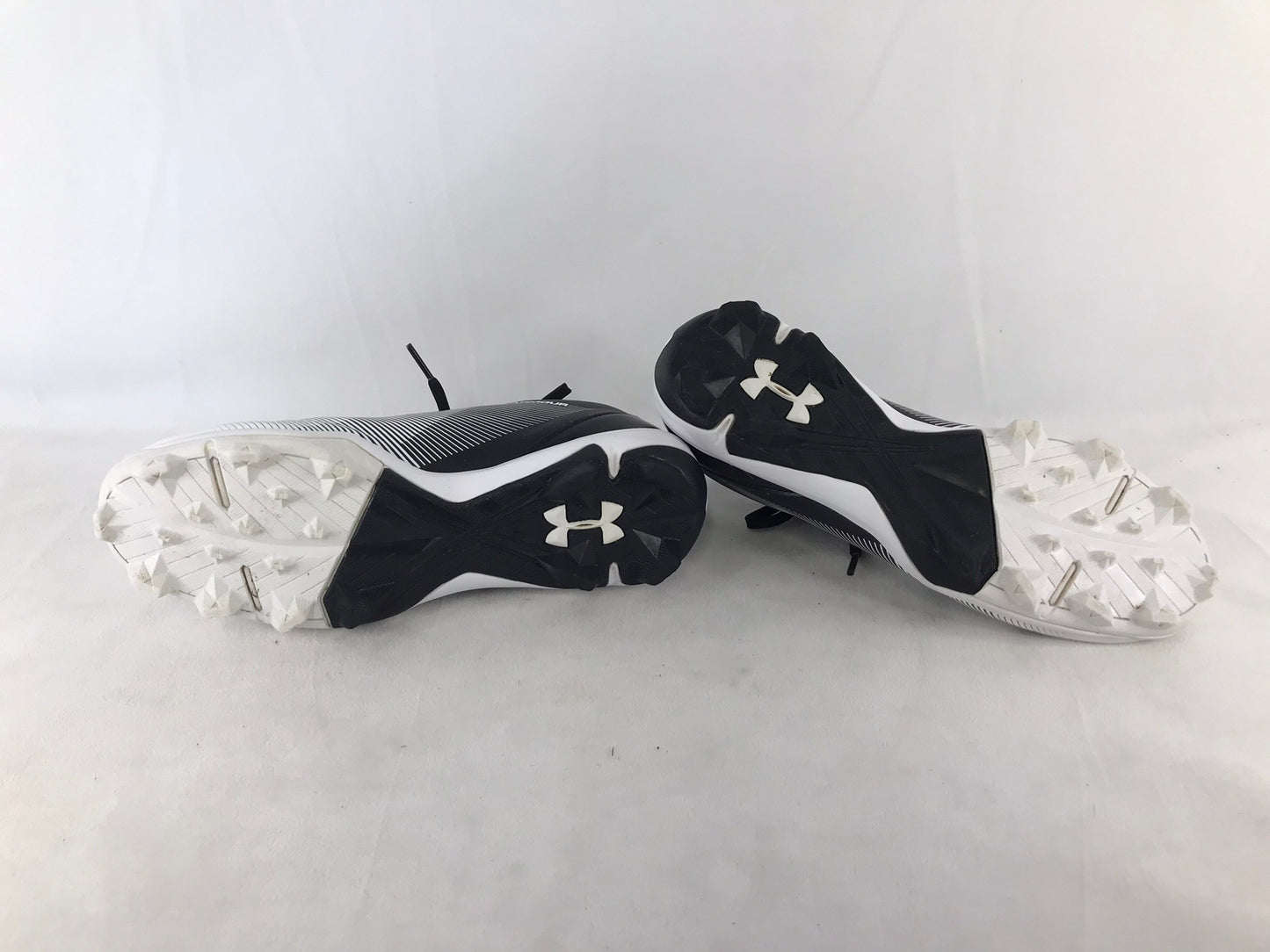 Baseball Shoes Cleats Men's Size 6.5 Under Armour Black White Excellent