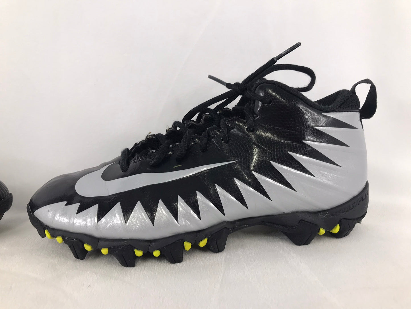 Baseball Shoes Cleats Men's Size 6 Nike Alpha Black Grey Lime Minor Wear