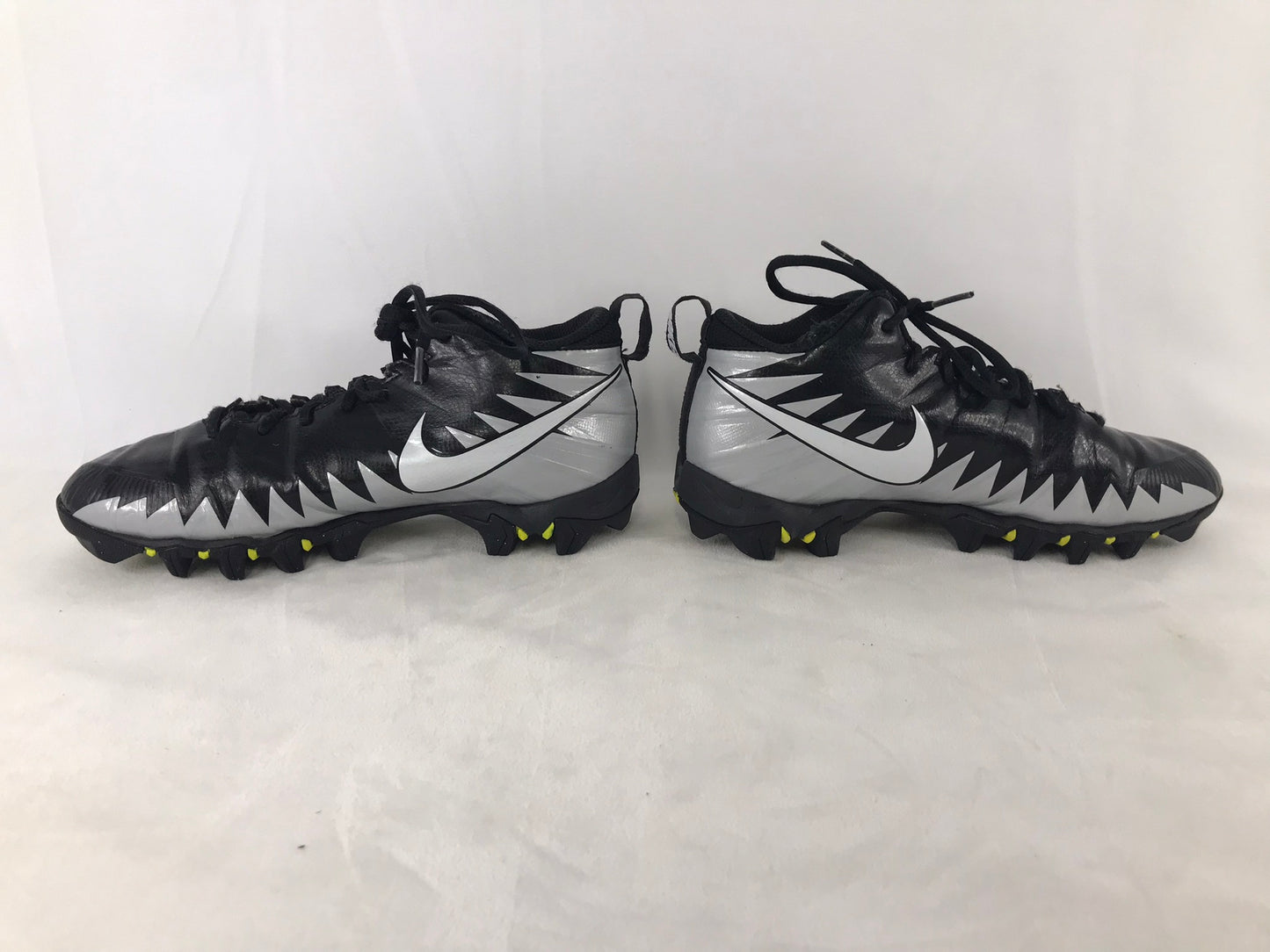 Baseball Shoes Cleats Men's Size 6 Nike Alpha Black Grey Lime Minor Wear