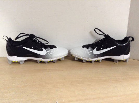 Baseball Shoes Cleats Men's Size 8 Nike Black White Excellent