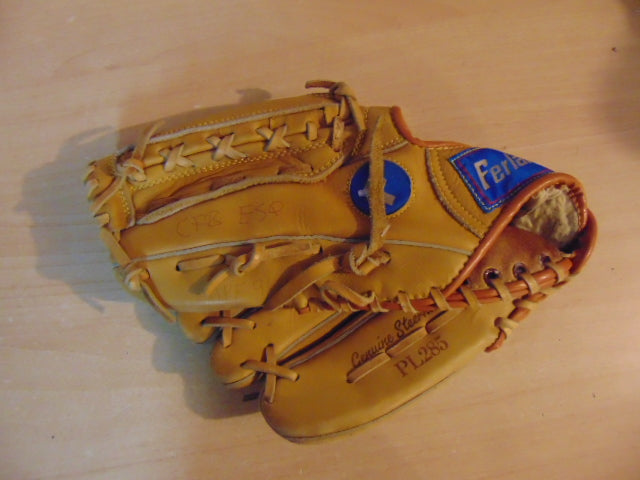 Baseball Glove Adult Size 12.5 inch Ferland Leather Tan Fits on RIGHT hand